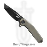 Kubey - KUB237C - Carve - Folding Knife - D2 Blasted Tanto - G10 - Tan