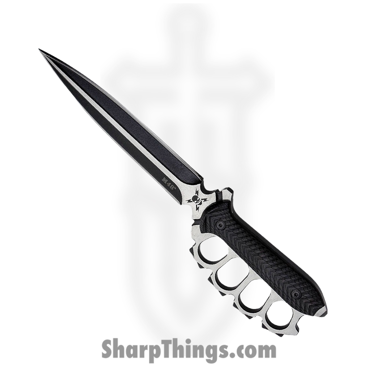 e704b36d-1a5f-4258-909f-c3a89a8e7e5e_UC3381_1.jpg United Cutlery - UC3381 - M48 Liberator Trench Knife - Fixed Blade Knife - 2Cr13 Two Tone Black Satin Dagger - FRN - Black - Image 1