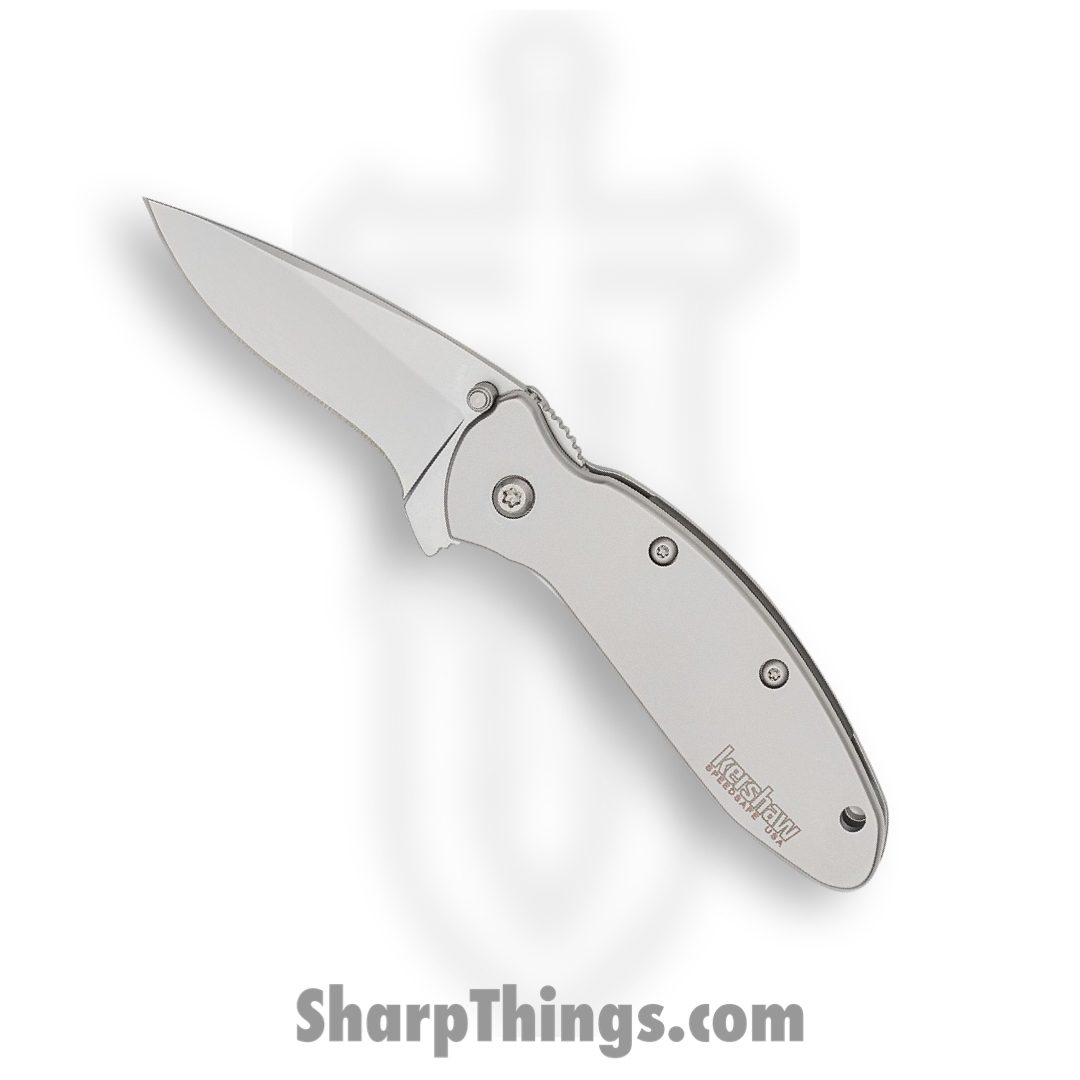 e7341eb0-1c0e-45e9-93e6-6d07f7ef0699_1620FL_1.jpg Kershaw - 1620FL - Scallion - Folding Knife - 420HC Bead-blasted Drop Point - 410 Stainless Steel - Silver - Image 1