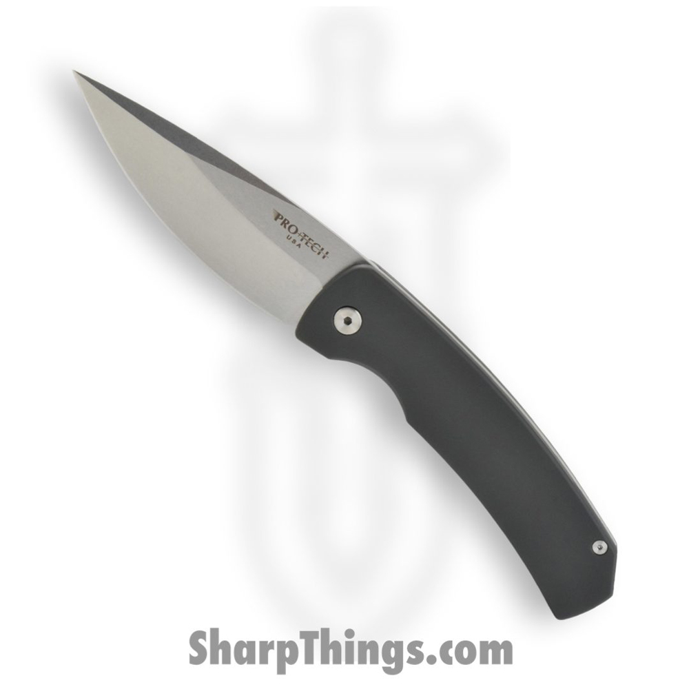 e7579172-6f23-4f26-9727-f0e4f430ddeb_M2601_1.jpg ProTech - M2601 - Magic 2 - Automatic Knife - 154cm Stonewash Drop Point - 6061-T6 Aluminum - Black - Image 1