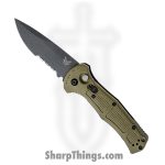 Benchmade - 9070SBK-1 - Claymore - Automatic Knife - D2 Coated Drop Point P/S - Grivory - Green