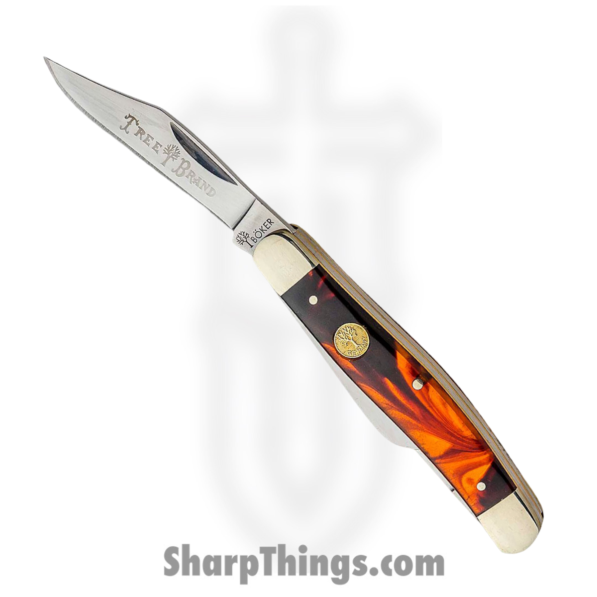 e7b0c19d-723b-418e-bbea-396f833dfc9c_BO110726T_1.jpg Boker - BO110726T - Tree Brand Stockman - Folding Knife - Carbon Steel Satin Clip Spey Sheepsfoot - Imitation Tortoise - Brown Orange - Image 1