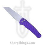 ProTech - 5205-PURP - Malibu - Folding Knife - CPM-20CV Stonewash Reverse Tanto - 7075 Aluminum - Purple