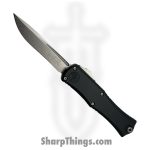 Microtech - 1705M-10 - Mini Hera II - OTF Auto - M390MK Stonewash Recurve - 6061-T6 Aluminum - Black