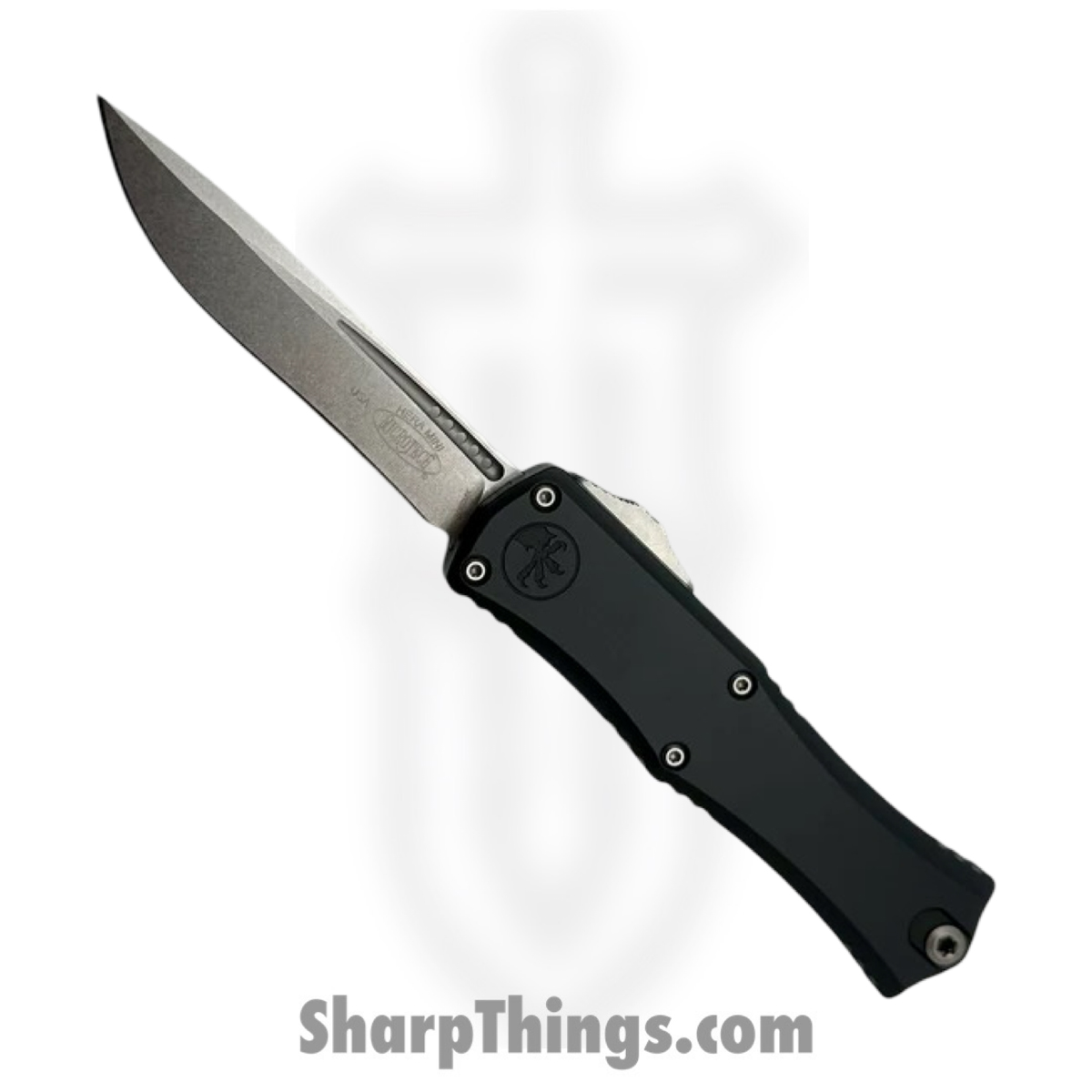 e85185f1-c391-4fc1-8fc1-1a84e88f9b1f_1705M-10_1.jpg Microtech - 1705M-10 - Mini Hera II - OTF Auto - M390MK Stonewash Recurve - 6061-T6 Aluminum - Black - Image 1