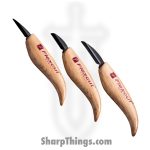Flexcut - FLEXKN500 - Knife Starter Set w/ Polishing Compound - Fixed Blade Knife - HC Steel Blades - Ash Wood - Brown