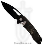 Medford Knife - MK038SPQ-30PV-TSCS-BN - On Belay Folder "Punisher" - S35VN - Ti - Black