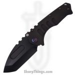 Medford Knife - MK012MPT-30PV-TFCF-BP - Praetorian "T" MagnaCut Tanto Folding Knife - PenAno Flamed Handle Perimeters