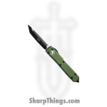 Microtech - 123-1OD - Ultratech - OTF Auto - Elmax, M390, 204P Coated Tanto - 6061-T6 Aluminum - OD Green