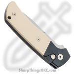 ProTech - BT2751 - Bob Terzuola ATCF Tuxedo - Automatic Knife - Magnacut Stonewash Drop Point - Aluminum/Micarta - Black/White
