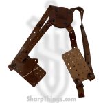 Bastinelli Creations - DblShldBrn - Leather Double Sided Shoulder Holster - Brown
