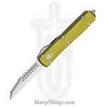 Microtech - 119W-10ODS - Ultratech Signature Series - OTF Auto - Elmax, M390, 204P Stonewash Warhound - 6061-T6 Aluminum - OD Green
