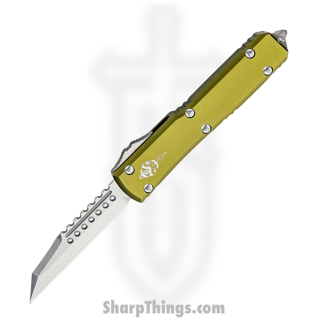 ea5c1685-69e2-4b2c-be00-3682a3950167_119W-10ODS_1.jpg Microtech - 119W-10ODS - Ultratech Signature Series - OTF Auto - Elmax, M390, 204P Stonewash Warhound - 6061-T6 Aluminum - OD Green - Image 1