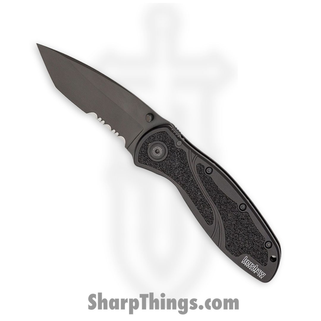 eb1619eb-8925-423a-81d0-fe707f8aefa7_1670TBLKST_1.jpg Kershaw - 1670TBLKST - Blur - Folding Knife - 14C28N Cerakote American Tanto - 6061 T6 Aluminum - Black - Image 1