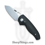 TRM - HN-MC-3D-CF - Holey Nerd - Folding Knife - CPM MagnaCut Stonewash Sheepsfoot - Carbon Fiber - Black