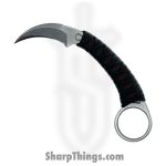 Bastinelli Creations Creations - PIKASW - Pika Stonewashed - N690 - Fixed Blade Knife - Black w Red Custom Cobra Wrap