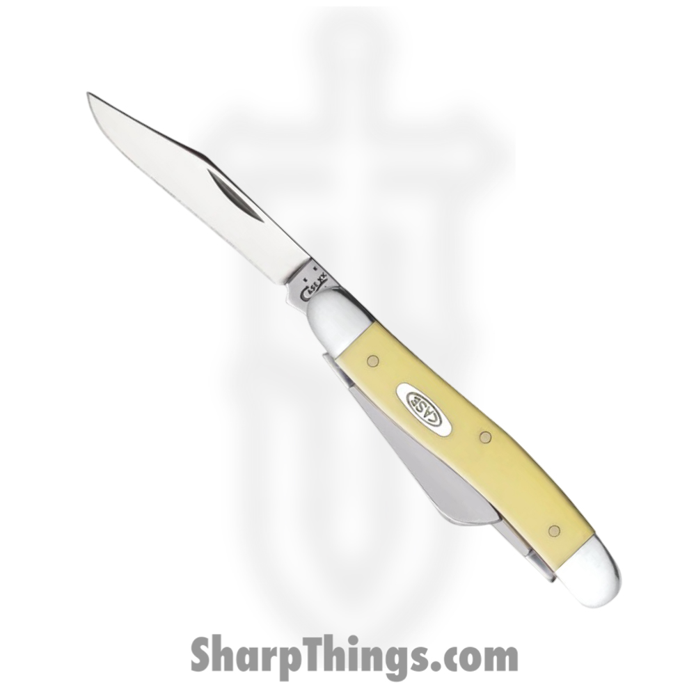 eb85e707-d4e5-494a-9f1d-06dfe908aaf5_CA00035_1.jpg Case Cutlery - CA00035 - Medium Stockman - Folding Knife - Carbon Steel Polished Clip/Sheepfoot/Spey - Synthetic - Yellow - Image 1