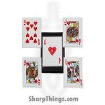BladesUSA - JL-SS5R - Royal Flush Throwing Hearts Card Set - Fixed Blade Knife - 3Cr13 SS - Stainless Steel - Multi