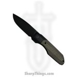 Vero Engineering - V-VS-DLC-BLK-MIC - Synapse - Folding Knife - DLC M390 Drop Point - Micarta - Black