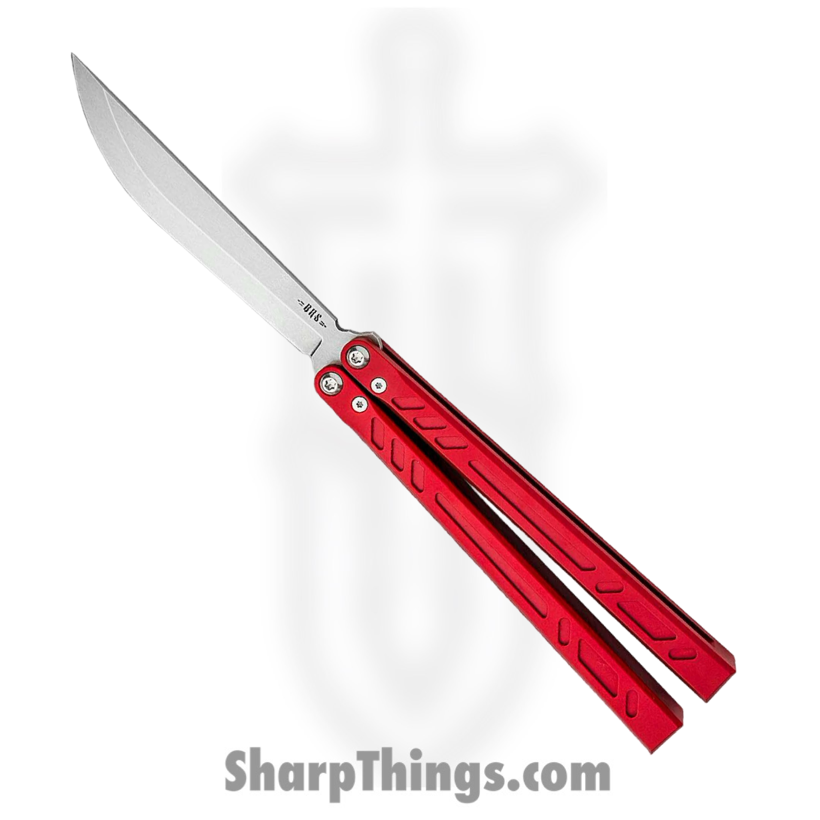 ec3927f0-db75-467f-a2c7-3152527daa93_BRSBBSBAYRED_1.png Blade Runner Systems - BRSBBSBAYRED - Barebones - Balisong - Stonewash 154cm Bayonet - 7075 - Red - Image 1