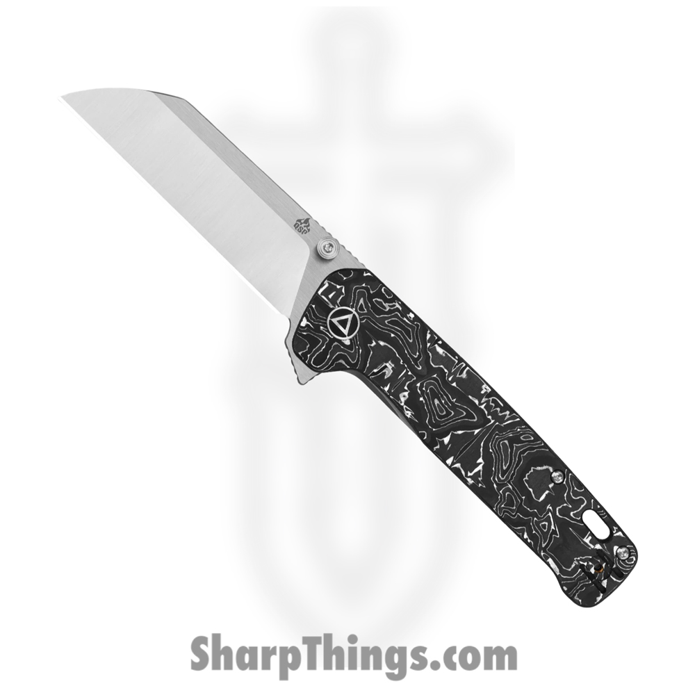 ec93954b-23f1-45ff-ba9f-3ca3996037cc_QS130XLD1_1.jpg QSP - QS130XLD1 - Penguin Plus - Folding Knife - CPM-20CV Satin Sheepsfoot - Titanium/CF - Black/Silver - Image 1