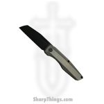 Vero Engineering - V-VAMFL-BS$-FK-0227-S - Axon Mini Frame Lock - Folding Knife - Blackwash M390 Sheepsfoot - Titanium - Stonewash