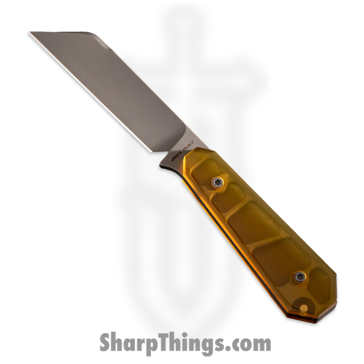 ecb7d7ba-0fc0-4f18-8ae5-4763fd22c2ee_FIXEDCUL_1.jpg Jack Wolf Knives - FIXEDCUL - Midnight FIXedc - Fixed Blade Knife - S90V Blasted/Tumbled Hollow Grind Sheepsfoot - Polished Ultem - Yellow - Image 1