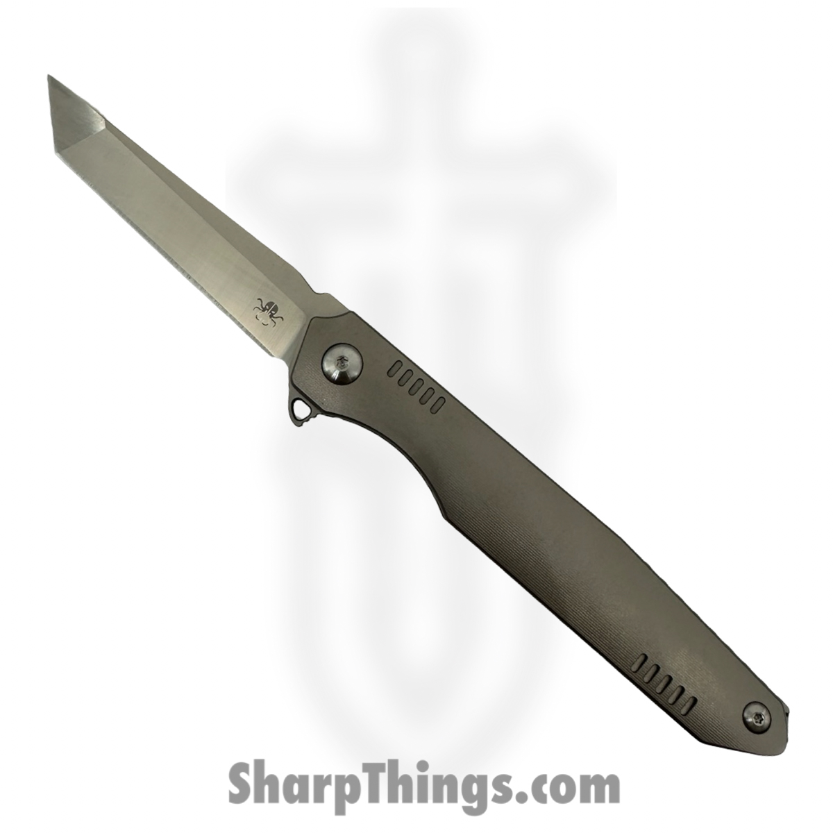 ed3ac67b-66e9-40ac-8303-580bda064d53_HWZ-B1-GR_1.jpg Hwzbben Knives - HWZ-B1 - Raef - Folding Knife - M390 Satin Tanto - TA5 Titanium - Gray - Image 1