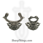 Pakistan Cutlery - PA3313 - Fancy Sword Hanger Adjustable - Cast Metal - Silver