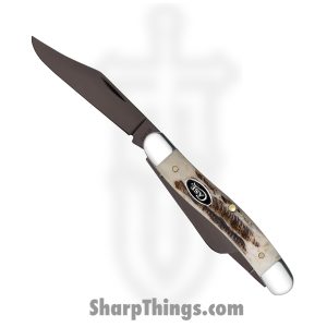 Case Cutlery - CA36743 - Stockman - Folding Knife - Stainless Coated Clip/Sheepsfoot/Spey - Vintage Bone - Brown White