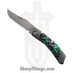 Jack Wolf Knives - MINCY-01-KAOTIC - Cyborg Jack - Folding Knife - S90V Satin Clip Point - Resin - Kaotic