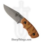 Flagrant Beard - FB01T - Forerunner - Fixed Blade Knife - 1095 HC Tumbled Drop Point - Canvas Micarta - Tan