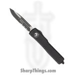Microtech - 148-2T - UTX-70 Tactical - OTF Auto - Elmax, M390, 204P Two Tone Drop Point - 6061-T6 Aluminum - Black
