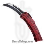 Heretic Knives - H060-14A-BRKRED - Roc - OTF Auto - Magnacut Coated Hawkbill - 6061-T6 Aluminum - Breakthrough Red/Black