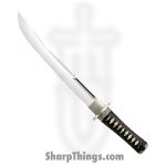 Cold Steel - CS88T - Emperor Series O Tanto - Fixed Blade Knife - 1060 HC Satin Katana - Cord Wrapped - Black