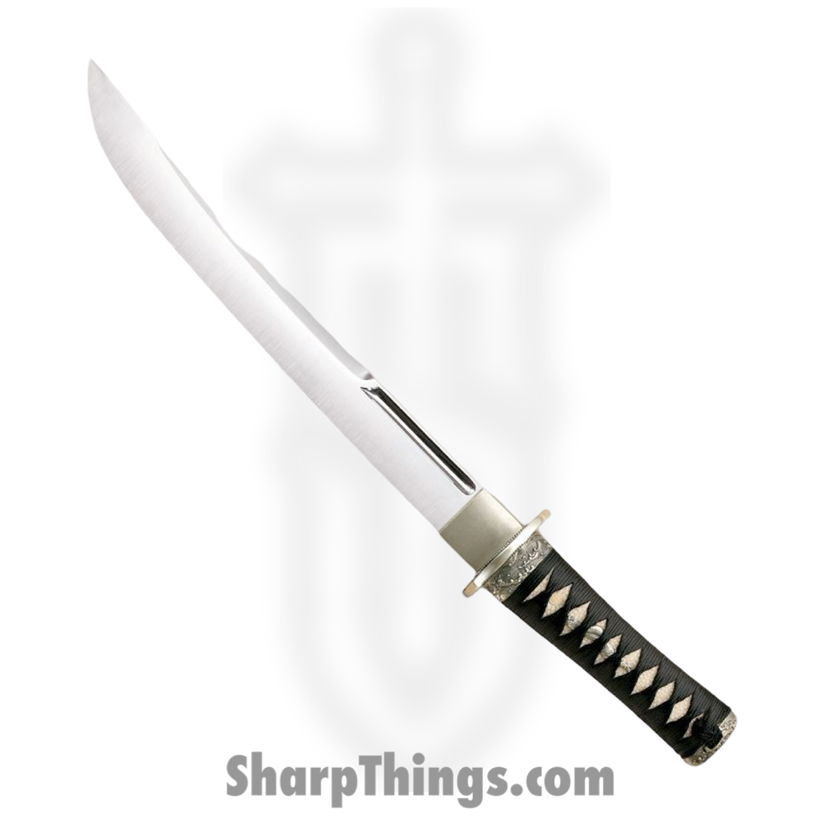 f10e263e-dcc2-4e7f-9158-201a9f8164db_CS88T_1.jpg Cold Steel - CS88T - Emperor Series O Tanto - Fixed Blade Knife - 1060 HC Satin Katana - Cord Wrapped - Black - Image 1