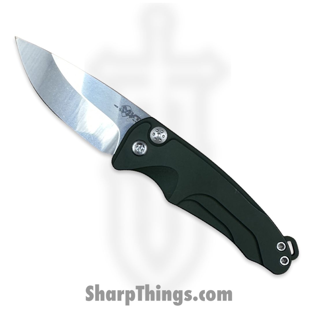 f1204b9c-2e7c-46f7-820d-3a49080b58b2_MKA394TQ-40AG-TSCS-Q4_1.jpg Medford Knife and Tool - MKA394TQ-40AG-TSCS-Q4 - Smooth Criminal - Automatic Knife - S45VN Tumbled Drop Point - Aluminum - Green - Image 1