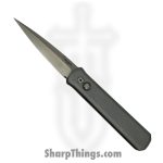ProTech - 921-Satin-Grey - Godfather - Automatic Knife - 154CM Satin Spear Point - 6061-T6 Aluminum - Grey