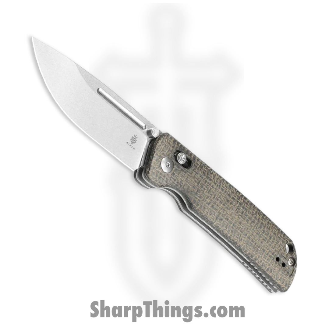 f1c5e482-d4c0-4c37-af0f-0edc25476bee_KIV4481C2_1.jpg Kizer Cutlery - KIV4481C2 - Escort - Folding Knife - 154CM Stonewash Drop Point - Micarta - Green - Image 1