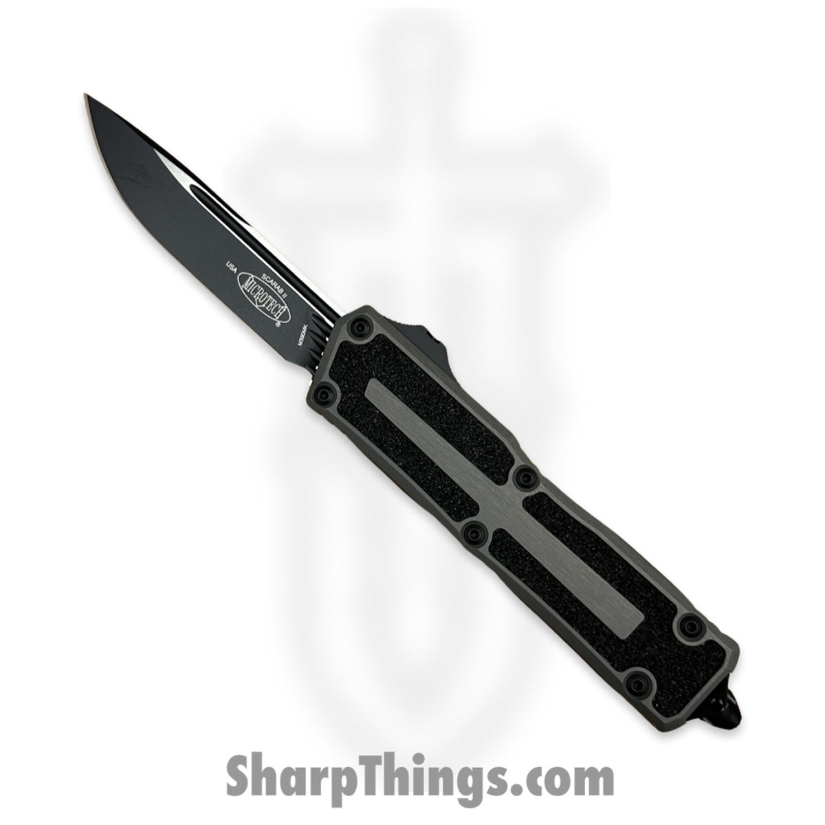 f2a115c2-a459-4e17-bdd6-480ecabbb6e5_1278-1NC_1.jpg Microtech - 1278-1NC - Scarab II GEN III S/E - OTF Auto - M390MK 2 Tone Drop Point - 6061-T6 Aluminum - Natural - Image 1