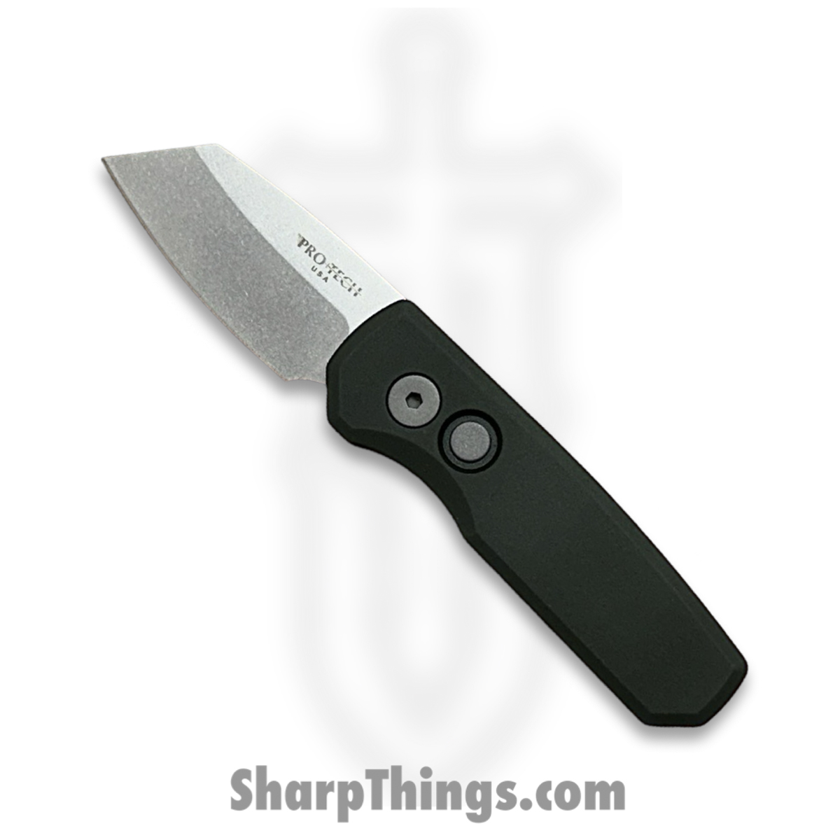 f303c02c-448a-4dc2-91b0-afa6c21a5990_R5401-Green_1.jpg ProTech - R5401-Green - Runt 5 - Automatic Knife - CPM MagnaCut Stonewash Reverse Tanto - 6061-T6 Aluminum - Green - Image 1