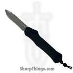 Heretic Knives - H008-1A - Hydra - OTF Auto - CPM Magnacut Satin Recurve - Aluminum - Black