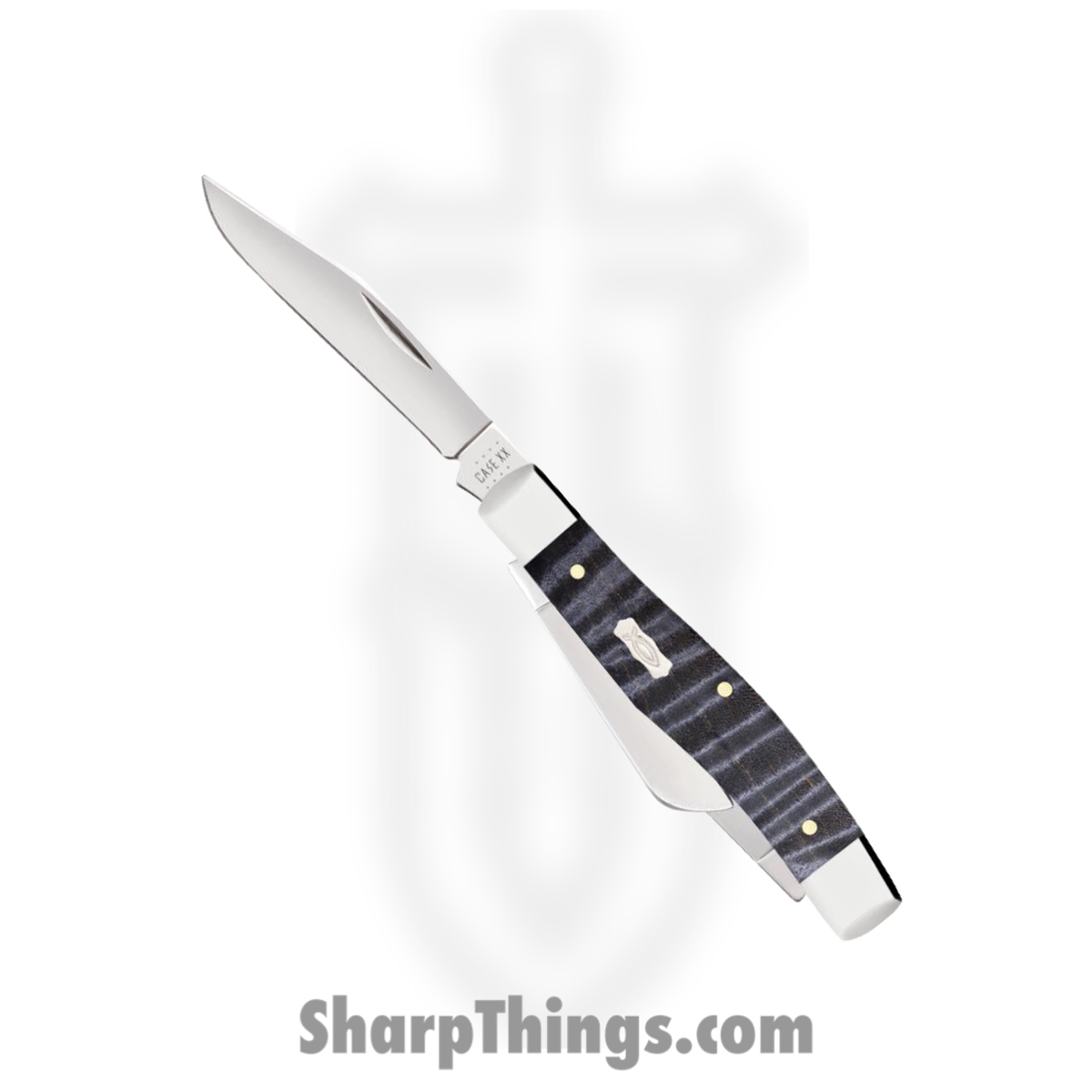 f3bc2352-e52d-4fcb-8911-7d74498df865_CA80541_1.jpg Case Cutlery - CA80541 - Medium Stockman - Folding Knife - Tru-Sharp Surgical Stainless Steel Mirror Polished Multi - Curly Maple Wood - Purple - Image 1