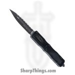 Microtech - 227-3T - Dirac Delta Tactical - OTF Auto - Elmax, M390, 204P Coated Dagger - 6061-T6 Aluminum - Black