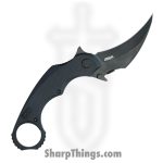Kubey - KUB298B - Rogue Pikal - Folding Knife - 14C28N Coated Karambit - G10 - Black
