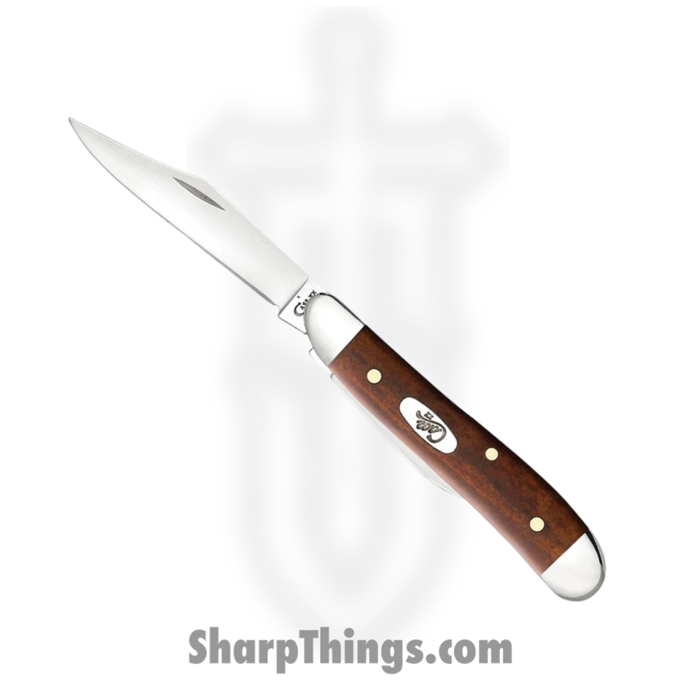 f56887ea-ca5b-45c1-b6c1-afba5d749fdd_CA28702_1.jpg Case Cutlery - CA28702 - Peanut - Folding Knife - Tru-Sharp™ Stainless Polished Clip/Pen - Chestnut Bone - Brown - Image 1