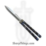 Medford Knife and Tool - MK5164TG-03PL-T1Q3-Q4 - Viceroy - Balisong - S45VN Tumbled Dagger - Titanium - Flamed