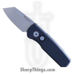 ProTech - R5201 - Runt 5 - Automatic Knife - CPM 20CV Stonewash Reverse Tanto - Aluminum - Black