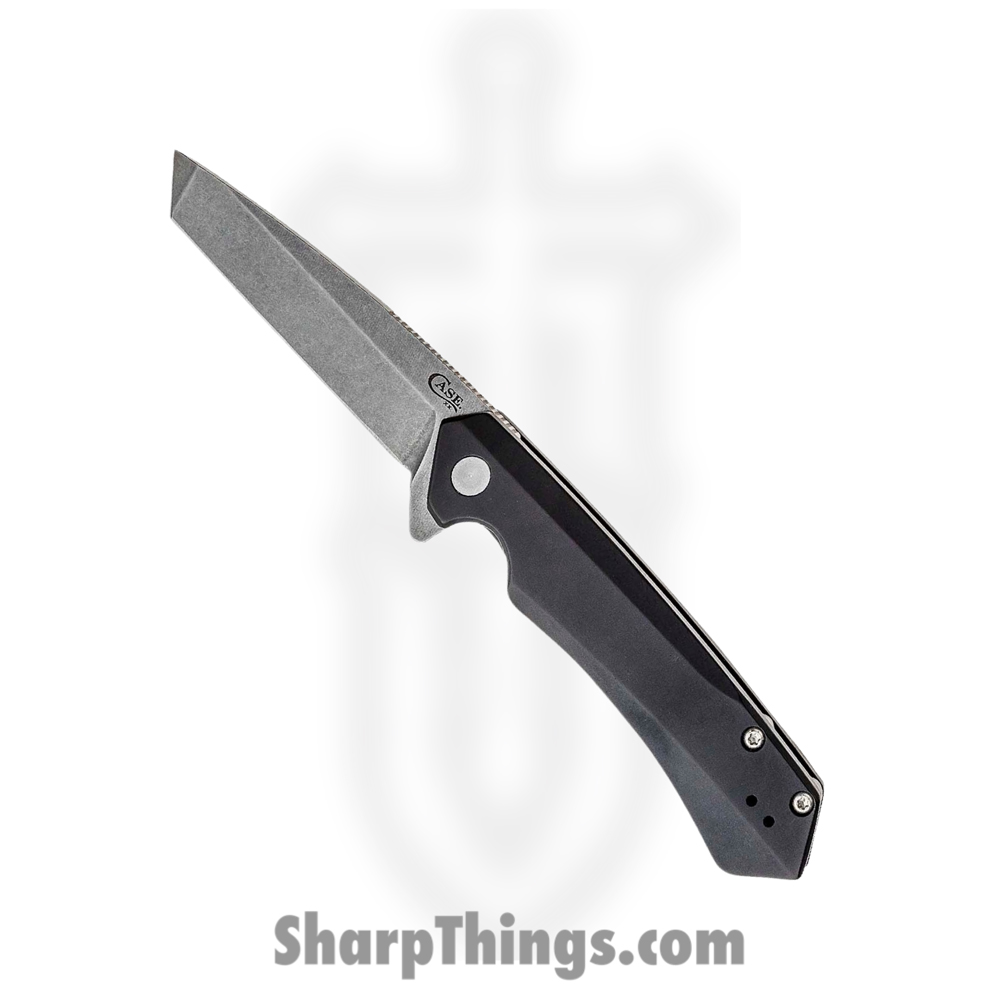 f620adb1-9537-40b7-909c-652b4dfbdfef_CA64665_1.jpg Case Cutlery - CA64665 - Kinzua Framelock - Folding Knife - CPM-S35VN Stonewash Tanto - Aluminum - Black - Image 1