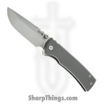 Chaves Knives - ST-RDP-SWTI-BF - Rendencion Street Framelock - Folding Knife - M390 Stonewash Drop Point - Titanium - Stonewash